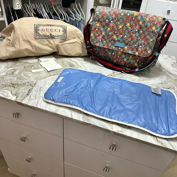 Gucci GG Supreme Star Monogram coated canvas diaper bag.  Limited Addition - Picture 15 of 15